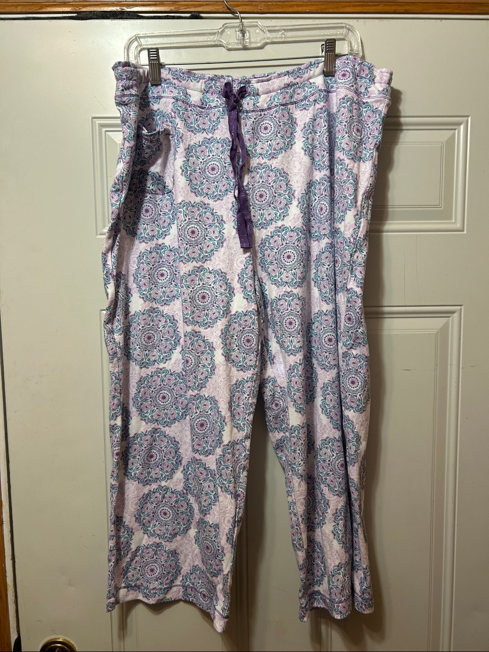 Women's Purple Printed Pajama Pants XL NWOT